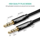 Кабель UGREEN AV112 3.5mm Male to 3.5mm Male Cable Gold Plated Metal Case with Braid 1m Black (50361) - изображение 4