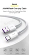 USB кабель USB на Type-C рознімання Baseus Superior Series Fast Charging (66W, 2m). White - зображення 6