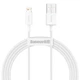 USB кабель с разъемом Lightning для iPhone BASEUS Superior Series Fast Charging Data Cable (1.5M, 2.4A). White - изображение 1