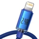 USB кабель с разъемом Lightning для iPhone Baseus Crystal Shine Series (2.4A, 1.2m). Blue - изображение 2