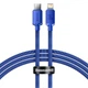 USB кабель Type-C на Lightning для iPhone Baseus Crystal Shine Series (20W, 1.2m). Blue - зображення 3