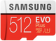 Карта памяти Samsung EVO Plus microSDXC 512GB UHS-I Class 10 + SD адаптер (MB-MC512HA/RU) - изображение 1
