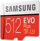 Карта памяти Samsung EVO Plus microSDXC 512GB UHS-I Class 10 + SD адаптер (MB-MC512HA/RU) - изображение 2