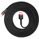 Кабель для зарядки Baseus Cafule Lightning (CALKLF-R91) Black/Red 3m - изображение 2