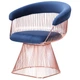 Крісло Roller, rose gold, royal blue 760*690*590 Сталь/Текстиль, колір рожеве золото/синій AMF - зображення 2