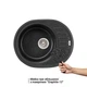 Кухонная мойка Lidz 620x500/200 GRF-13 (LIDZGRF13620500200) - изображение 3