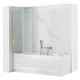 Шторка стеклянная для ванны универсальная 140x80см REA ELEGANT GOLD стекло прозрачное 5мм профиль золото REA-W5601 - изображение 1