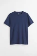 Футболка H&M Essentials №7 Regular Fit М темно синій 0685816078 - зображення 1