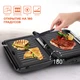 Электрогриль для дома для жарки настольный прижимной контактный Haeger Panini Grill 750W Черный (HG-2685) - изображение 7