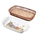 Форма керамічна Kamille Vizo для запікання 1.5л (35.5*18*5см) прямокутна з ротанговим кошиком - зображення 3