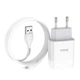 Мережевий зарядний пристрій для мобільного телефону Hoco C72A Glorious single Lightning (EU) (1USB) - зображення 1