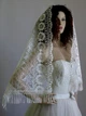 Кружевной шарф для невесты Lady Solomia 40х150см светлый айвори RC45 - изображение 1