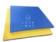 Спортивний мат татамі ластівчин хвіст пазл Lock-Mat EVA 1м х 1м 20 мм жовто-синій - зображення 2