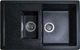 Кухонная мойка гранит Adamant ANILA PLUS Чёрный + Сифон двойной Nova - изображение 1