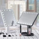 Косметическое зеркало настольное с подсветкой светодиодной Large Led Mirror для макияжа 22 LED-лампочки 10-ти кратное увеличение Белый - изображение 4