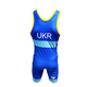 Трико борцовское Adidas UWW Ukraine Blue/Yellow S - изображение 3