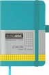 Записная книга Buromax Etalon 95x140 мм 96 листов в клетку обложка из искусственной кожи Бирюзовая (BM.296160-06) - изображение 1