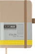 Записная книга Buromax Etalon 95x140 мм 96 листов в клетку обложка из искусственной кожи Золотая (BM.296160-23) - изображение 1