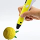3Д ручка с LCD Дисплеем 3D PEN для рисования Эко Пластиком, Жёлтая - изображение 5