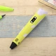 3Д ручка с LCD Дисплеем 3D PEN для рисования Эко Пластиком, Жёлтая - изображение 8