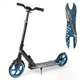 Детский двухколесный самокат Best Scooter 49716 одноподвесный со складной конструкцией и передним амортизатором, Черно-синий - изображение 1