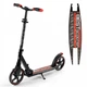 Детский двухколесный самокат Best Scooter 41775 со складной конструкцией, передним амортизатором и тормозом со светом, Черно-красный - изображение 1