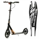 Детский двухколесный самокат Best Scooter 14268 со складной конструкцией, передним амортизатором и фарой, Коричневый - изображение 1