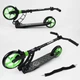 Детский двухколесный самокат Best Scooter 62798 со складной конструкцией, передним амортизатором и ремнем для переноски, Зеленый - изображение 6