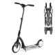 Детский двухколесный самокат Best Scooter 75343 со складной конструкцией, передним амортизатором и зажимом руля, Белый - изображение 1