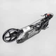 Детский двухколесный самокат Best Scooter 10041-W со складной конструкцией, двумя амортизаторами, ручным дисковым тормозом и фарой, Чено-белый - изображение 8