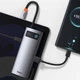 Мультипортовый адаптер USB Хаб Baseus Baseus Metal Gleam Series 4-in-1 Multifunctional Type-C HUB Docking Station CAHUB-CY0G Grey - изображение 8