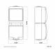 Прохідний вимикач+розетка IP54 Karlik WGHP-3s 16А 250V Білий із заземленням, кришкою "зовнішній" (мікс вертикальний накладний) - зображення 2