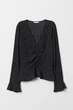 Блуза H&M 36 чорний горох 7311218 - зображення 1