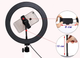 Кольцевая LED лампа для блогеров 26 см настольная на штативе Cell phone Stander with LED Ring Light - изображение 3