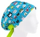 Медицинская шапочка женская HeadwearUniverse универсальная принт животные на бирюзе - изображение 1