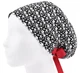 Медицинская шапочка женская HeadwearUniverse универсальная принт мелкие цветы на черном - изображение 2