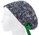 Медицинская шапочка женская HeadwearUniverse универсальная принт цветочки листочки - изображение 2
