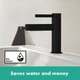 Cмеситель для умывальника однорычажный HANSGROHE Finoris черный латунь с донным клапаном 76010670 - изображение 5