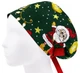Медицинская шапочка женская HeadwearUniverse универсальная принт Дед Мороз на зеленом - изображение 2