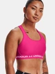 Спортивный топ для бега женский Under Armour UA Crossback Mid Bra 1361034-695 XS Розовый (195252543914) - изображение 1