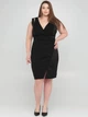 Кэжуал платье футляр, на запах, однотонное Lipsy JD04610 4XL (502774XL) Черный - изображение 1