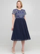 Коктейльное платье клеш однотонное ASOS AD0023 L (13676L) Синий - изображение 1