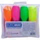 Маркер Buromax highlighter pen, NEON, chisel tip, SET 4 colors (BM.8904-84) - изображение 2
