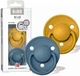 Пустышка BIBS De Lux Mustard Petrol силиконовая 0-36 мес набор 2 шт - изображение 1