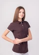 Футболка поло женская TvoePolo однотонная XXL Коричневое (5717-18xxl) - изображение 2