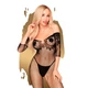 Бодістокінг з імітацією ліфа Penthouse - High Profile Black XL - зображення 1