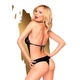 Боді з високим воротником та глибоким декольте Penthouse - Perfect Lover Black L/XL - зображення 2