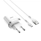 Мережевий зарядний пристрій HOCO C12Q USB/18W/3A адаптер із швидкою зарядкою та проводом Micro USB 1м. White (C12QMUW) - зображення 1