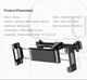 Автодержатель для планшета Baseus Backseat Car Mount, Black (SUHZ-01) - изображение 2