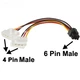 Кабель живлення для відеокарт Ewell 6 pin to Molex, 15 см (EW364) - зображення 3